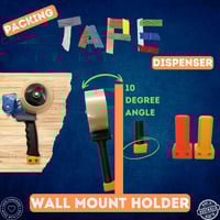 Image 1 of Packing Tape Dispenser Wall Mount Holder (Angled)