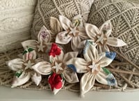 Image 3 of Custom created Memory Flowers created from a clients loved ones collection of beautiful doilies