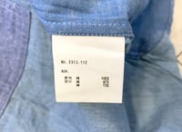 Image 7 of Lad Musician 2023ss multifabric indigo dyed denim chambray shirt, size 42 (S)