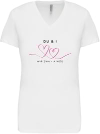 Image 1 of Damen T-Shirt - "Du & I - Wir zwa a Wöd" - WEISS