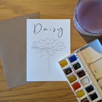 Image 5 of Multipack of 12 "paint your own" flower greeting cards