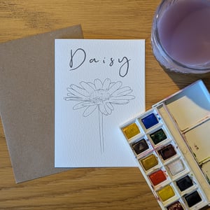 Image of Multipack of 12 "paint your own" flower greeting cards