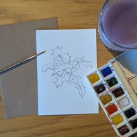 Image 13 of Multipack of 12 "paint your own" flower greeting cards