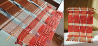 Image 5 of MADDER NATURALLY DYED, WOVEN WALL HANGING 