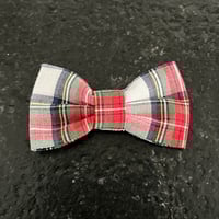 Image 1 of Barrette en tartan rouge 