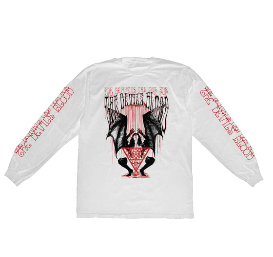 Image of Bloodlust White Long Sleeve T Shirt