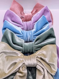Image 1 of Oversized velvet bow 