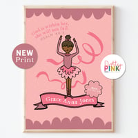 Image 2 of Personalised Ballerina New Baby Print