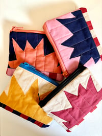 Image 3 of Spark pouch- Peach and navy 