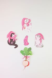 Image 4 of Radish cats sticker set