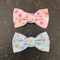 Image 1 of Barrette fleurie rose et orange