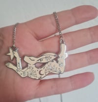 Image 2 of Spring hare - enamel necklace