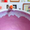 Pansy Purple Goose Mug