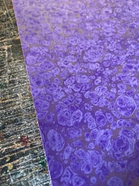 Image 2 of Hand Marbled paper 'one-of-a-kind' - No. 11 (Purple Frost)