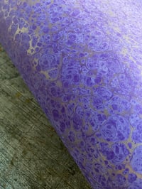 Image 1 of Hand Marbled paper 'one-of-a-kind' - No. 11 (Purple Frost)