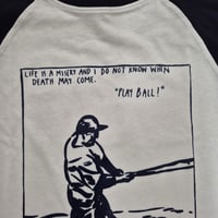 Image 4 of Raymond Pettibon "Play Ball!" navy baseball shirt