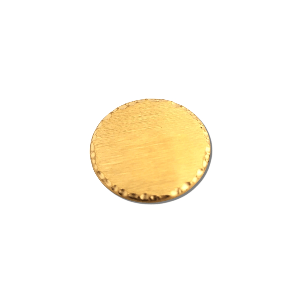 Image of 10 pcs/lot Round Shape Pocket Hug Token Blanks (Hammered edges) for DIY Laser Engraving - Gold Color