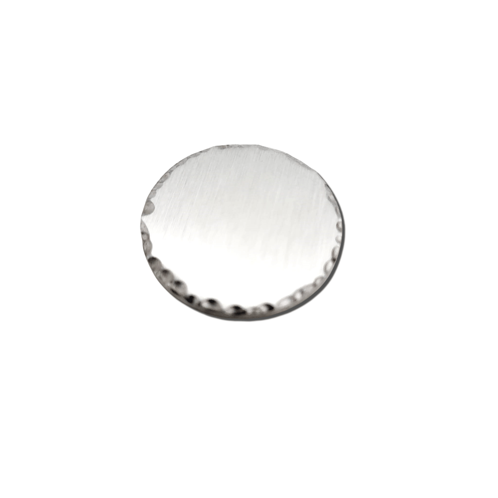Image of 10 pcs/lot Round Shape Pocket Hug Token Blanks (Hammered edges) for DIY Laser Engraving - Steel 