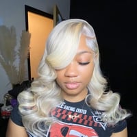 Image 1 of Luxury 13x4 HD Lace Wig - P10/613 Human Hair  Body waves or Straight