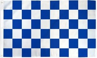 Image 1 of Blue / White Checkered Flag