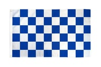 Image 2 of Blue / White Checkered Flag