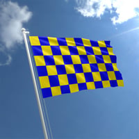 Blue / Yellow Checkered Flag