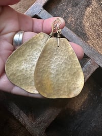 Image 9 of Something in brass earrings. n36