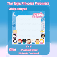 Image 1 of Preorder: The Toyz: Princess Sticky Notepad