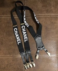 Black Suspenders with silver hardware (1 left)