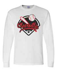 Long Sleeve Clearville Baseball Design 2