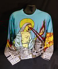 Image 2 of Customised Holy Mary Godzilla rhinestone long sleeve 