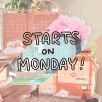 LIMITED TIME PREORDER | Never Expiring Calendar Standee | Monday Start