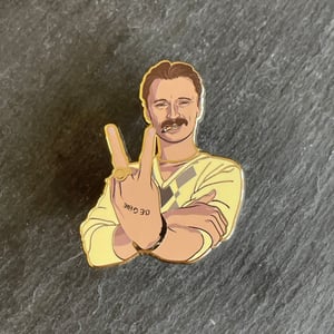 Begbie hard enamel pin badge with CMYK print