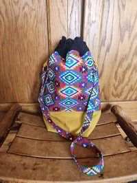 Image 4 of Linen Shoulder/Crossbody Purse - Southwest Printest 