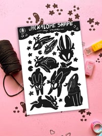 Image 1 of Jackalope Silhouette Vinyl Sticker Set