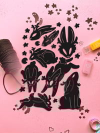Image 2 of Jackalope Silhouette Vinyl Sticker Set