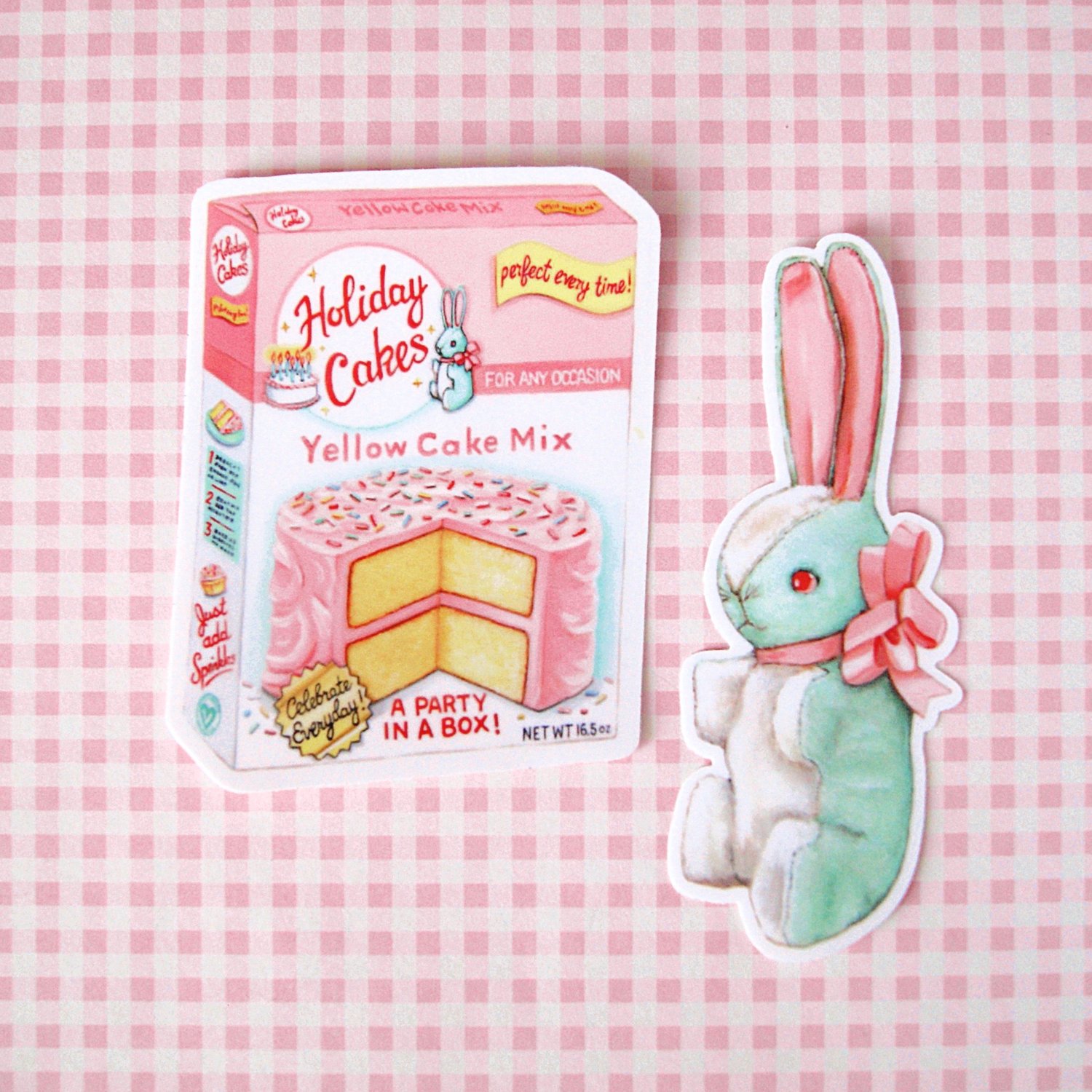 Image of Holiday Cake mix sticker 