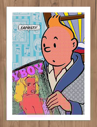 Image 5 of Tintin reading adult magazines