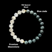 Image 3 of Jade Moonstone Yin And Yang Energy Bracelet (Balance)