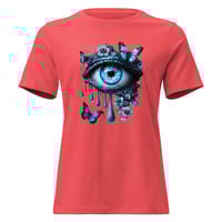 Image 3 of Women's Relaxed T-Shirt, Mystic Butterfly Gaze Tee