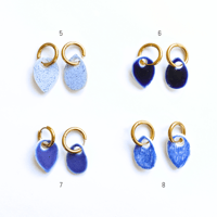 Image 2 of Boucles d'Oreilles Gouttes en Céramique avec anneau