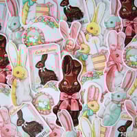 Image 2 of Chocolate bunny box sticker 