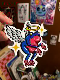 Image 1 of Angel Froggie Vinyl Sticker