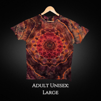 Image 1 of Mandala Ice Dyed Adult (Large) Unisex T-shirt