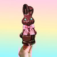 Image 1 of Chocolate Easter bunny plaque 10”