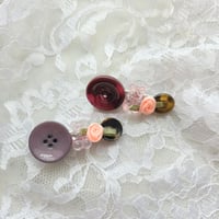 candy rose button hair clip