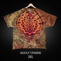 Image 1 of Mandala Ice Dyed Adult (2XL) Unisex T-Shirt