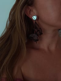 Image 1 of Pearly Heart Midnight Butterflies (Black)