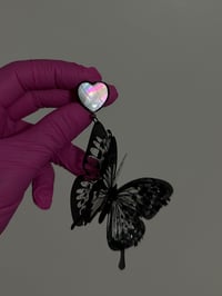Image 4 of Pearly Heart Midnight Butterflies (Black)