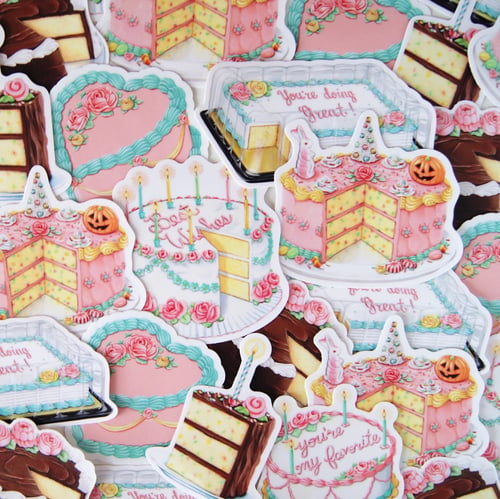 Image of Best wishes cake sticker 